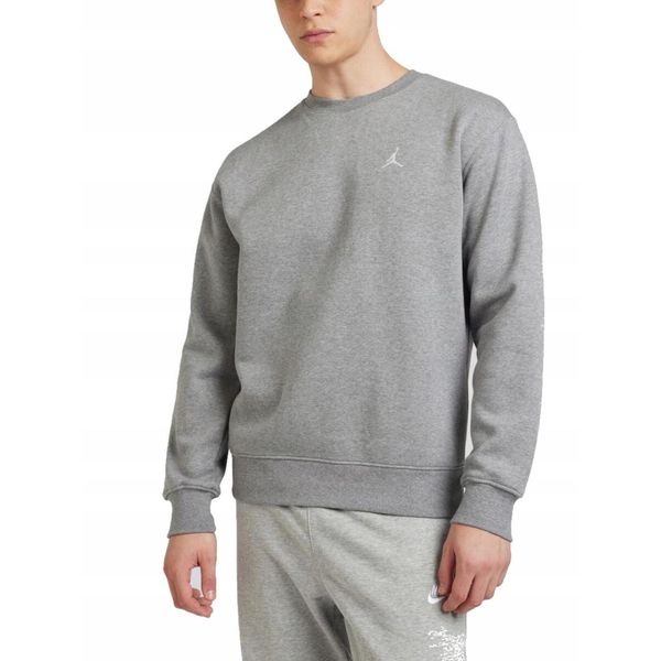Bluza na co dzień męska NIKE JORDAN BROOKLYM FLEECE ocieplana bez kaptura. Szare bluzy męskie Jordan, m, bez wzorów, bez kaptura. Za 289.00 zł.