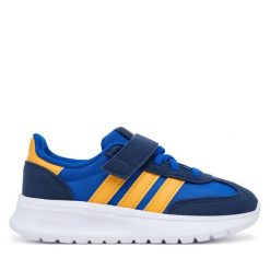 Sneakersy adidas. Białe trampki i tenisówki chłopięce Adidas, bez wzorów, bez zapięcia. Za 279.99 zł.