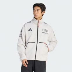 BLUZA DRESOWA AUDI REVOLUT F1 TEAM ENGINEERS & MARKETING. Białe bluzy męskie Adidas, uniwersalny, bez wzorów, z dresówki, bez kaptura, climawarm (adidas). Za 529.00 zł.