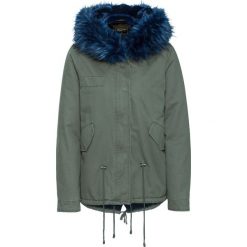 Kurtka parka bonprix oliwkowo-niebieski. Zielone parki damskie bonprix, na zimę. Za 129.99 zł.