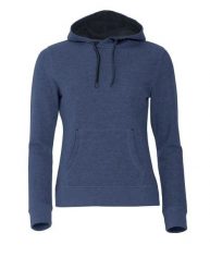 Clique Classic Hoody Women bluza z kapturem blue melange. Niebieskie bluzy damskie CLIQUE, s, bez wzorów, z meshu, z kapturem. Za 309.10 zł.