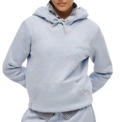 Bluza damska z kapturem Superdry Essential Logo Emb Hb. Szare bluzy damskie Superdry., l, bez wzorów, z bawełny, z kapturem. Za 278.50 zł.