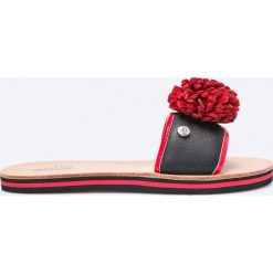 Love Moschino - Klapki. Szare klapki damskie Love Moschino, z materiału. W wyprzedaży za 319.90 zł.