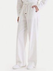 Nautica Spodnie materiałowe W126-NALTR-1020-01X Biały Wide Leg. Białe spodnie materiałowe damskie Nautica, l, bez wzorów, ze lnu. Za 149.99 zł.