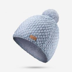 Czapka narciarska dla dorosłych Wedze Timeless. Niebieskie czapki i kapelusze męskie WED'ZE, bez wzorów, z dzianiny. Za 69.99 zł.