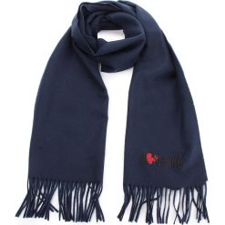 Szal MOSCHINO - 30578 M1877 013. Niebieskie szaliki i chusty damskie MOSCHINO, z materiału. Za 409.00 zł.