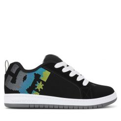 Sneakersy DC Shoes. Czarne trampki i tenisówki chłopięce DC Shoes, bez wzorów, bez zapięcia. Za 199.99 zł.