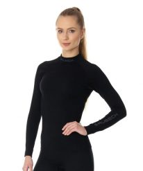 Bluza damska termoaktywna Brubeck EXTREME THERMO. Czarne bluzy damskie Brubeck, l, bez wzorów, z dzianiny, bez kaptura. Za 219.99 zł.