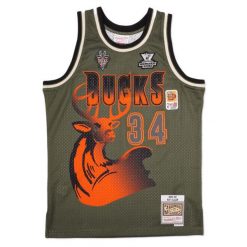 Koszulka NBA Milwaukee Bucks Ray Allen Flight Swingman 1996. Zielone koszulki sportowe męskie Mitchell & Ness, bez wzorów, bez kołnierzyka, bez ramiączek, do koszykówki. Za 636.50 zł.