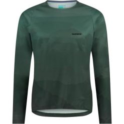 Koszulka z długim rękawem SENTIERO, Aurora Green. Zielone bluzy męskie Shimano, m, bez wzorów, z materiału, bez kołnierzyka, bez ramiączek, rowerowe. Za 329.90 zł.