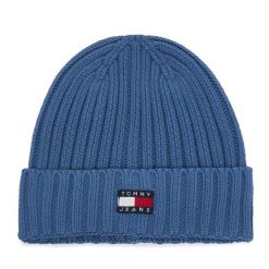 Czapka Tommy Hilfiger. Niebieskie czapki i kapelusze damskie Tommy Hilfiger, na zimę, bez wzorów. Za 149.99 zł.