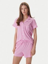 LAUREN RALPH LAUREN Piżama ILN12502 Różowy. Czerwone piżamy damskie Lauren Ralph Lauren, xs, bez wzorów, z bawełny, bez ramiączek. Za 449.99 zł.