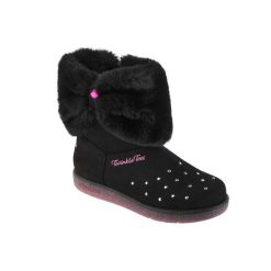 Buty zimowe dziewczęce, Skechers Glitzy Glam - Cozy Cuddlers. Czarne buty zimowe dziewczęce Skechers, bez wzorów, bez zapięcia. Za 299.00 zł.