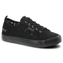 Czarne Trampki Big Star Dziecięce Buty Wsuwane. Czarne trampki i tenisówki dziewczęce Big Star, na lato, w ażurowe wzory, z gumy, bez zapięcia. Za 119.00 zł.