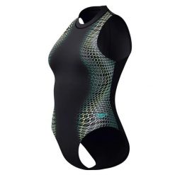 Strój kąpielowy jednoczęściowy damski na basen Speedo Hydrasuit. Brązowe kostiumy jednoczęściowe damskie Speedo, m, bez wzorów, z materiału, na fitness i siłownię. Za 291.98 zł.