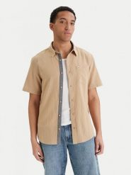 Quiksilver Koszula Time Box EQYWT04622 Beżowy Regular Fit. Brązowe koszule męskie Quiksilver, m, bez wzorów, z bawełny, bez kołnierzyka, bez ramiączek. Za 189.99 zł.