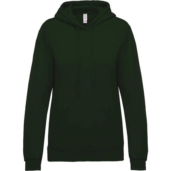 Bluza damska z kapturem Kariban. Zielone bluzy damskie KARIBAN, s, bez wzorów, z bawełny, z kapturem. Za 144.00 zł.