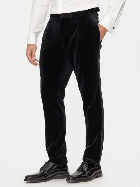 Hugo Spodnie materiałowe Getlin242E1X 50524910 Czarny Slim Fit. Czarne spodnie materiałowe męskie Hugo, m, bez wzorów, z bawełny. Za 459.99 zł.