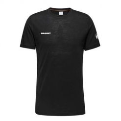 Koszulka sportowa męska Mammut Tree Wool Fl. Czarne koszulki sportowe męskie Mammut, m, bez wzorów, bez kołnierzyka, bez ramiączek. Za 508.00 zł.