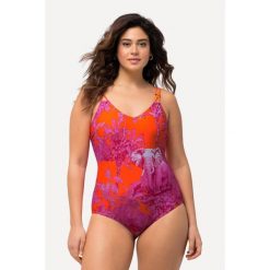 Damski Strój kąpielowy słoń miękkie miseczki ramiączka z regulacją. Brązowe kostiumy jednoczęściowe damskie Ulla Popken, plus size, bez wzorów, z elastanu, sportowe, plus size, do pływania. Za 244.99 zł.