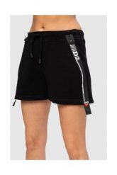 DSQUARED2 Czarne szorty damskie z zamkami, Rozmiar XS. Czarne szorty damskie Dsquared2, s, bez wzorów, z bawełny. W wyprzedaży za 799.99 zł.