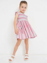 Mayoral Sukienka codzienna 3922 Kolorowy. Sukienki dla dziewczynek Mayoral, bez wzorów, ze lnu, bez ramiączek. Za 149.99 zł.