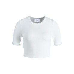 Koszulka damska JJXX Florie Rib Noos. Białe t-shirty damskie JJXX, xl, bez wzorów, z bawełny, bez kołnierzyka. Za 75.05 zł.