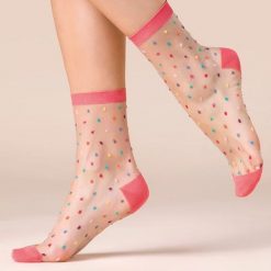 Kolorowe skarpetki w konfetti Gigi Gabriella. Skarpety damskie Gabriella, z aplikacjami, z dzianiny. Za 21.90 zł.