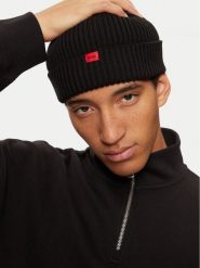 Hugo Czapka Xush 50524558 Czarny. Czarne rękawiczki męskie Hugo, na zimę, bez wzorów, z materiału. Za 249.99 zł.