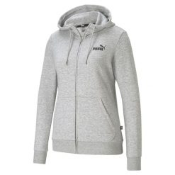 Bluza sportowa damska Puma B23605. Czarne bluzy damskie Puma, m, bez wzorów, z bawełny, z kapturem, do biegania. Za 318.40 zł.