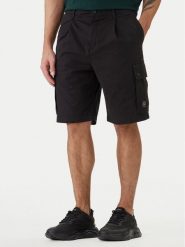 HUGO Szorty materiałowe Gregry 50559604 Czarny Slim Fit. Czarne szorty męskie Hugo, l, bez wzorów, z bawełny. Za 519.99 zł.