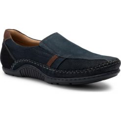 Półbuty LASOCKI FOR MEN MI07-A688-A489-02. Niebieskie półbuty na co dzień męskie Lasocki For Men, z nubiku, bez zapięcia. W wyprzedaży za 159.99 zł.
