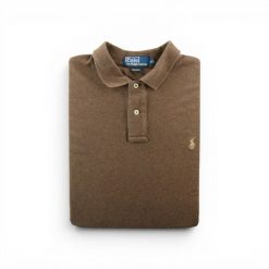 Second life - Polo Ralph Lauren koszulka męska z krótkim rękawem - Jak nowy. Brązowe koszulki sportowe męskie Ralph Lauren, l, bez wzorów, z materiału, bez kołnierzyka, bez ramiączek, na golfa. Za 127.76 zł.