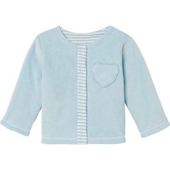 Bluza w kolorze błękitnym. Niebieskie bluzy dla niemowląt Steiff, z aplikacjami, z bawełny, bez ramiączek, bez kaptura. W wyprzedaży za 58.95 zł.