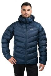 Kurtka trekkingowa puchowa męska Glaceon Pro. Brązowe kurtki męskie RAB, na zimę, l, bez wzorów, z poliamidu, z kapturem. Za 1,259.99 zł.