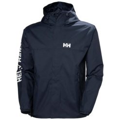 Kurtka wodoodporna z kapturem Helly Hansen Ervik. Niebieskie kurtki męskie Helly Hansen, m, bez wzorów, z kapturem. Za 549.00 zł.
