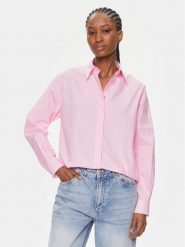 Pinko Koszula Bridport 100233 A19U Różowy Regular Fit. Czerwone bluzki damskie Pinko, bez wzorów, z bawełny, bez kołnierzyka, bez ramiączek. Za 849.99 zł.