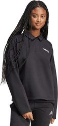 Adidas Bluza damska Essentials Linear Polo czarny JM1946 M. Czarne bluzy damskie Adidas, m, bez wzorów, bez kaptura. Za 361.56 zł.