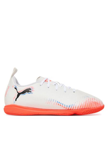 Puma Buty do piłki nożnej Future 8 Play It Jr 108627 01 Biały. Białe buty sportowe chłopięce Puma, bez wzorów, ze skóry, bez zapięcia, do piłki nożnej. Za 179.99 zł.