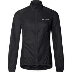 Kurtka rowerowa W Matera Air Jacket. Czarne kurtki damskie Vaude, uniwersalny, bez wzorów, z materiału, bez kaptura. Za 365.35 zł.