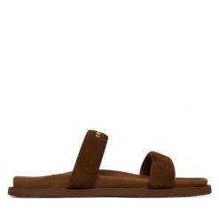 Klapki Inuikii. Brązowe klapki damskie Inuikii, bez wzorów, bez obcasa. Za 839.99 zł.
