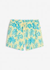 Szorty kąpielowe, krótkie. Żółte kąpielówki dla chłopców bonprix, bez wzorów. Za 69.99 zł.