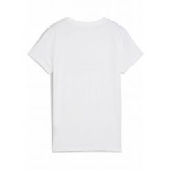 Damska koszulka z logo NO. 1 ESS METALLIC PUMA. Białe koszulki sportowe damskie Puma, s, bez wzorów, sportowe, bez kołnierzyka. W wyprzedaży za 79.00 zł.