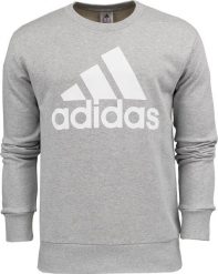 Adidas Bluza męska adidas Essentials French Terry Big Logo szara IC9326 2XL. Szare bluzy męskie Adidas, m, bez wzorów, bez kaptura. Za 201.99 zł.