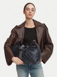 Guess Torebka Juliet HWQG24 56010 Granatowy. Niebieskie torebki do ręki damskie Guess, z aplikacjami, ze skóry, bez dodatków. Za 674.99 zł.