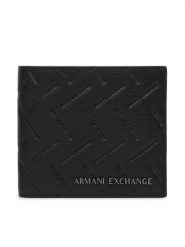 Armani Exchange Portfel XM000167 AF27287 UC001 Czarny. Czarne portfele męskie Armani Exchange, bez wzorów, ze skóry. Za 349.99 zł.