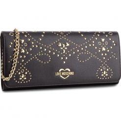 Torebka LOVE MOSCHINO - JC4126PP17LR000A Nero/Galv.Oro. Czarne torebki do ręki damskie Love Moschino, ze skóry. Za 779.00 zł.