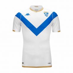 Koszulka Wyjazdowa Brescia Pro 2023/24. Białe koszulki sportowe męskie Kappa, bez wzorów, bez kołnierzyka, bez ramiączek, do piłki nożnej. Za 500.50 zł.
