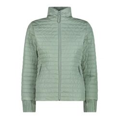 Damska kurtka puchowa CMP. Niebieskie kurtki sportowe damskie CMP, bez wzorów, z puchu, bez kaptura, trekkingowe. Za 508.50 zł.