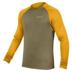 Longsleeve rowerowy męski Endura Singletrack Fleece tweed. Zielone bluzy męskie ENDURA, m, bez wzorów, bez kaptura. Za 279.99 zł.